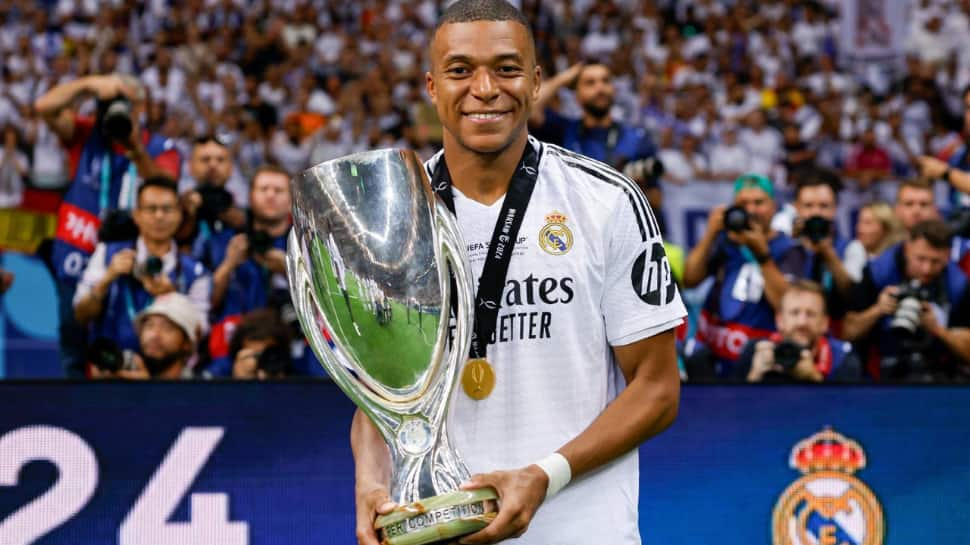 Kylian Mbappe Scores On Debut For Real Madrid In Win Over Atalanta In UEFA Super Cup 2024