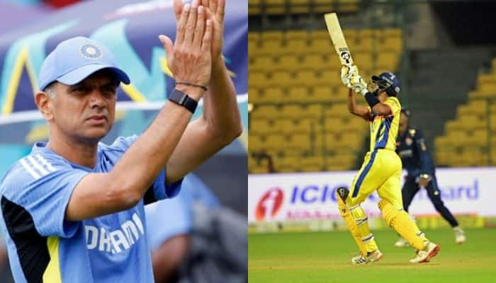 Rahul Dravid&#039;s Son Samit Delivers Sensational Six In Maharaja T20 Trophy,Video Goes Viral - Watch