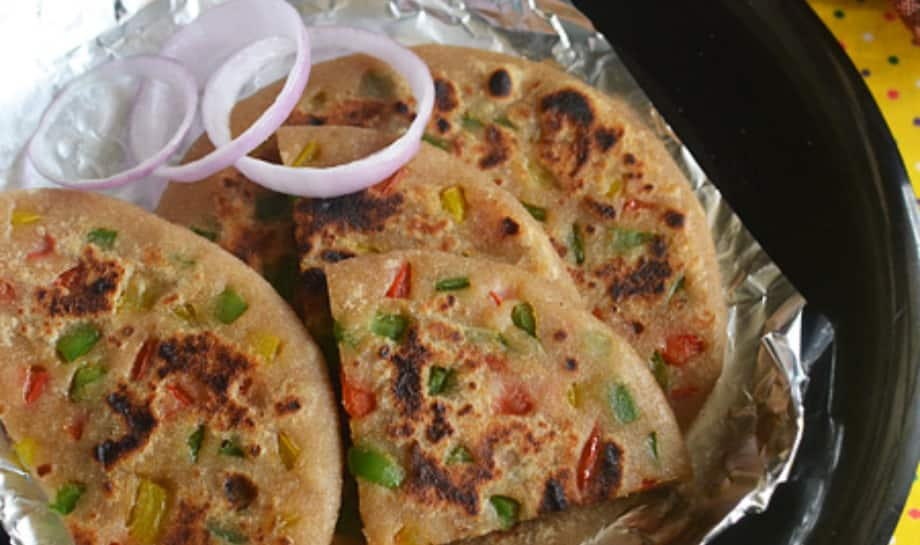 Capsicum Stuffed Paratha