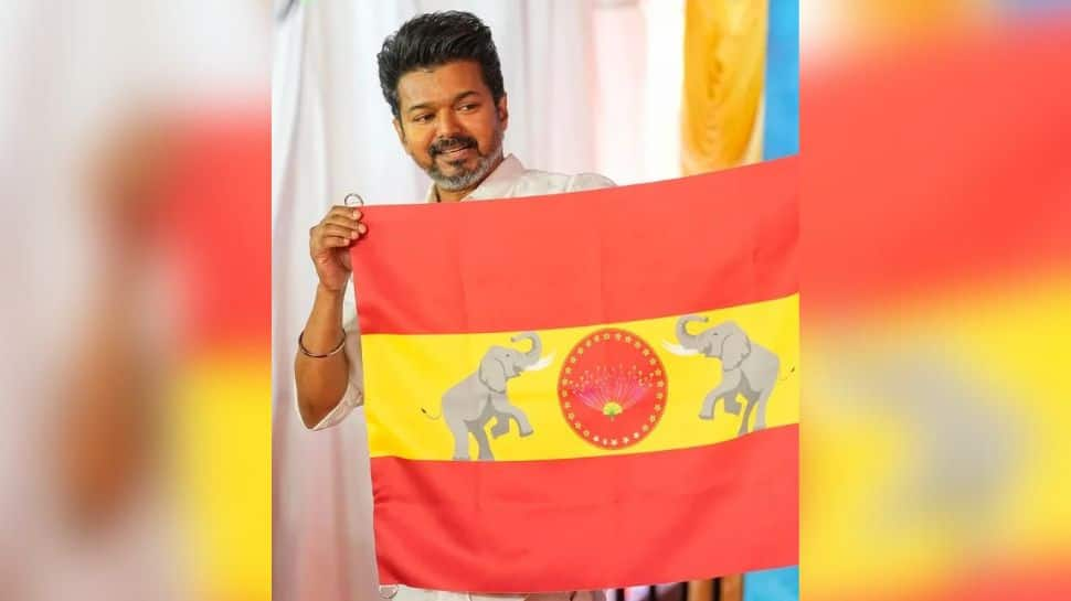 Tamil Superstar-Turned-Politician Thalapathy Vijay Unveils Party Flag