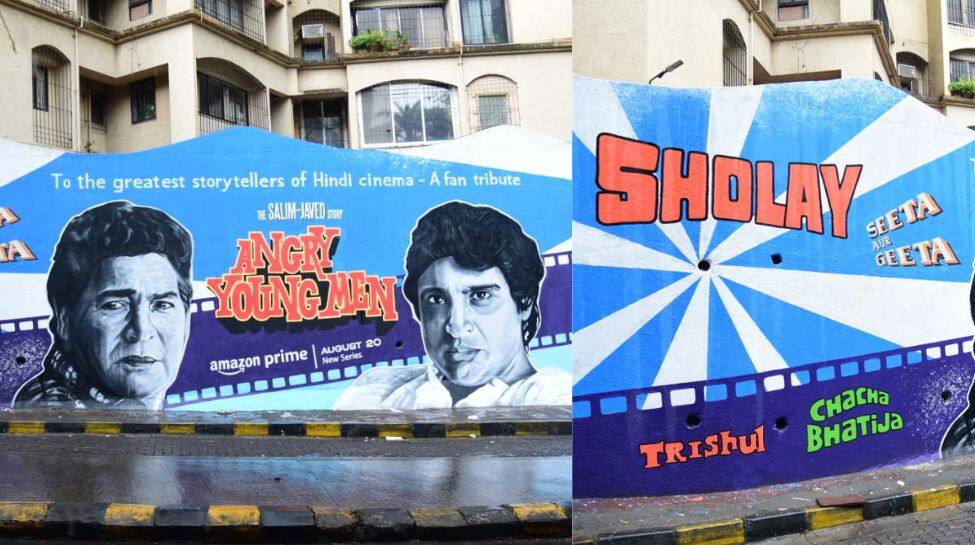 A Cinematic Tribute: Bandra Mural Celebrates Salim-Javed's Iconic Legacy in Hindi Cinema