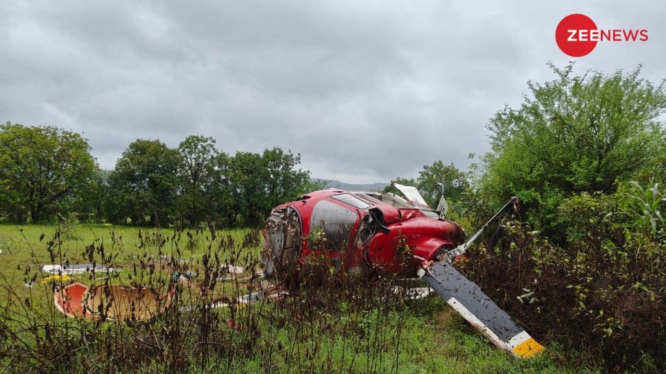 Pune Helicopter Crash: Chopper With 4 On Board Crashes Amid Heavy Rain; Pilot Injured