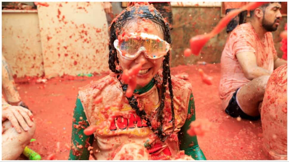 La Tomatina 2024 Tomato Tsunami Hits Spain, Turns Streets Into Red