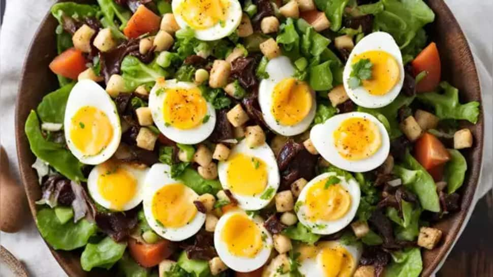 Egg and Soya Chunk Salad