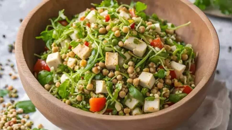 Moong Sprout and Tofu Salad