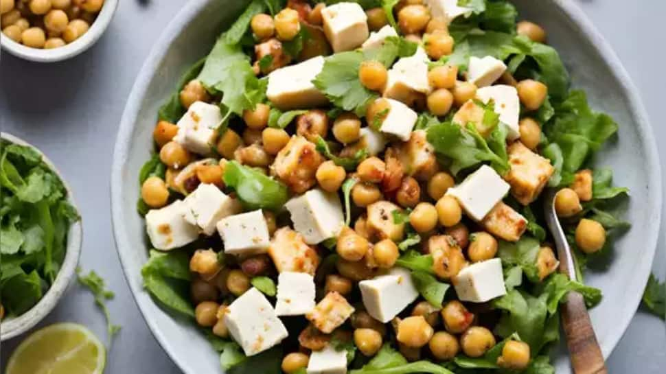 Paneer and Chickpea Salad