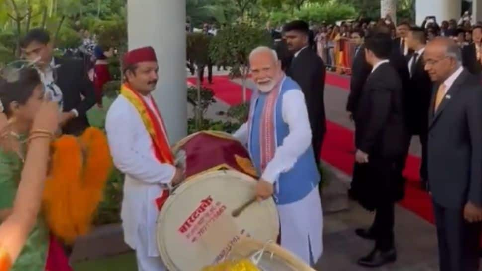 Watch - Modi In Singapore: PM Tries His Hands On Dhol, Meets Indian Diaspora