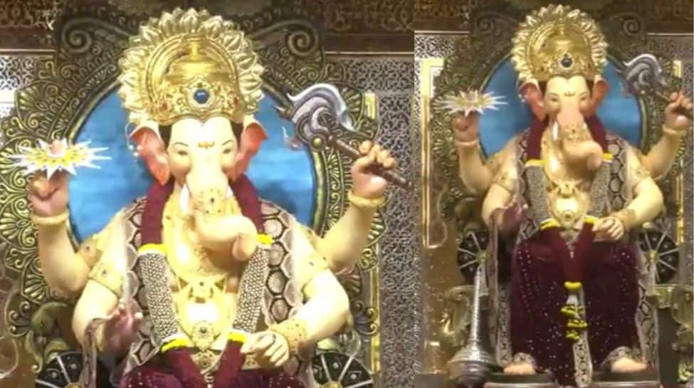 WATCH: First Glimpse of Lalbaugcha Raja Unveiled Ahead of Ganesh Chaturthi 2024