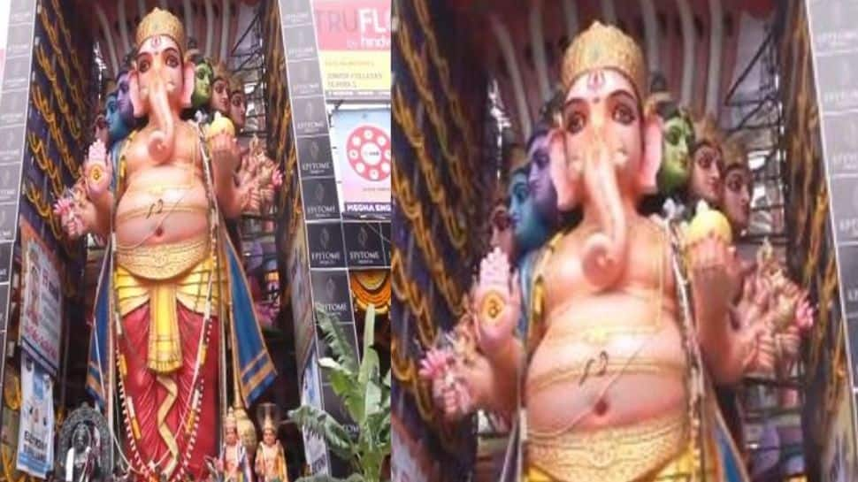 Ganesh Chaturthi 2024: 70-ft 'Sri Saptamukha Maha Shakti Ganapathi' Idol Unveiled In Khairatabad