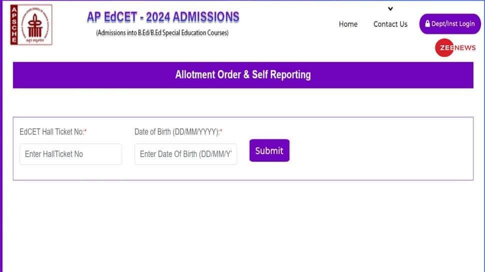 AP EdCET 2024 Phase 1 Counselling Seat Allotment Result Released At edcet-sche.aptonline.in- Check Direct Link, Steps Here