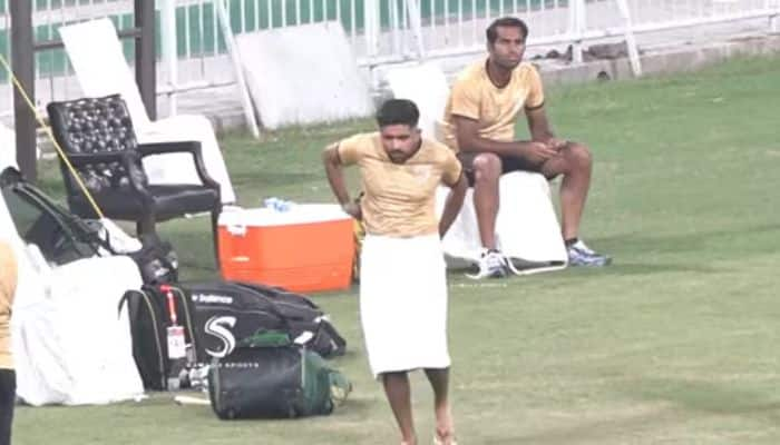 Babar Azam's Wardrobe Malfunction: Pakistan Captain Wraps Towel After Misplacing Trousers During Training