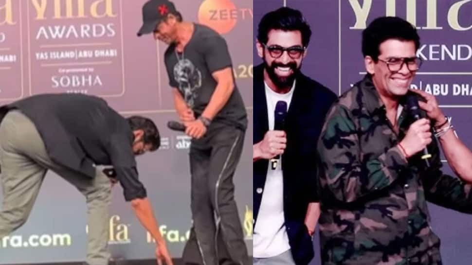 IIFA 2024 Rana Daggubati Touches Shah Rukh Khan And Karan Johar's Feet