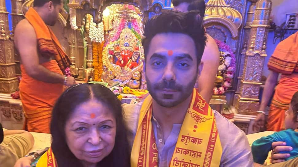 Ahead Of 'Berlin' Release 'Stree 2' Actor Aparshakti Khurana And His Mother Seek Bappa's Blessings At Siddhivinayak Temple