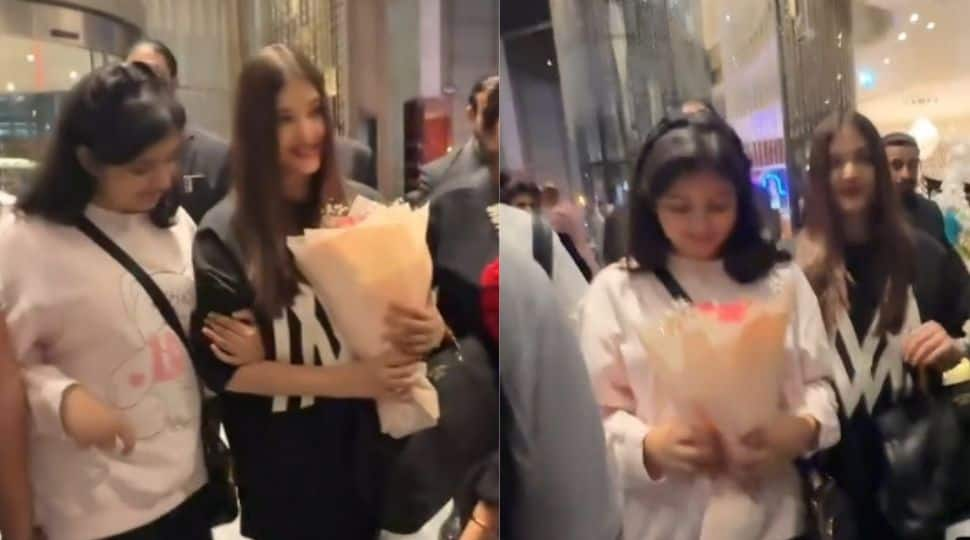 Aishwarya Rai Bachchan And Daughter Aaradhya Arrive In Style For SIIMA Awards In Dubai  - WATCH  