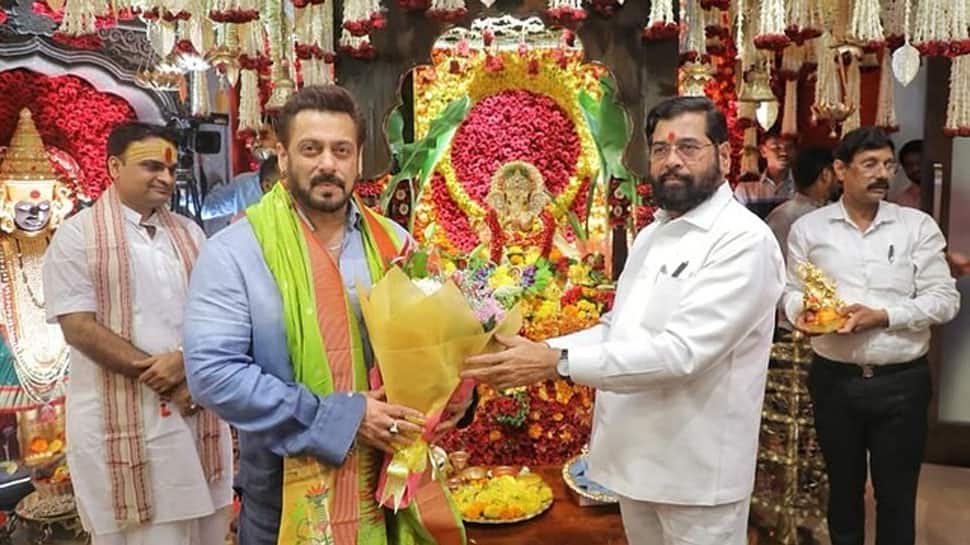 Ganesh Chaturthi 2024: Salman Khan, Sister Arpita Attend Maharashtra CM Eknath Shinde's Ganpati Puja At His Residence