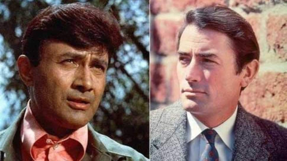 Dev Anand and Gregory Peck