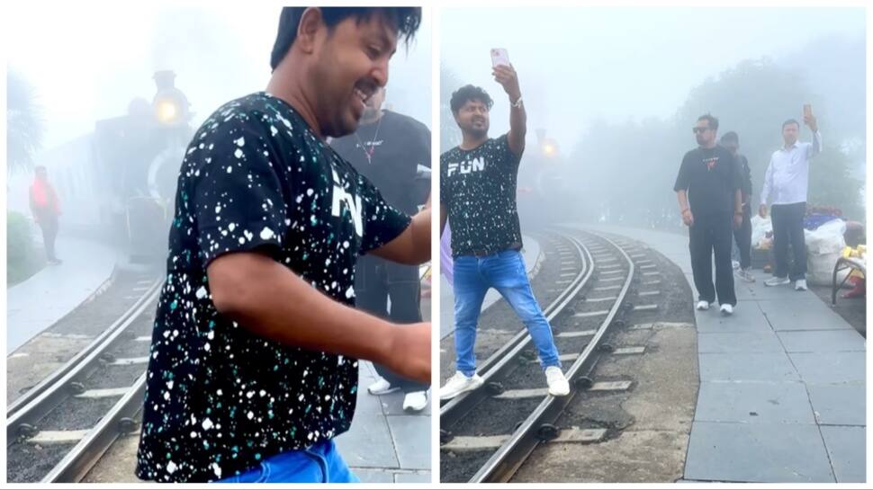 Madness For Social Media? Man Nearly Crushed By Train While Taking Selfie, Escapes Death By Seconds