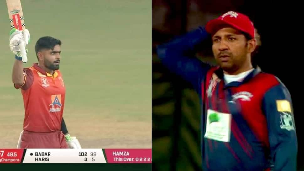 WATCH: Sarfaraz Ahmed Sledges Babar Azam, Pakistan Captain Scores Century In Reply During Champions Cup