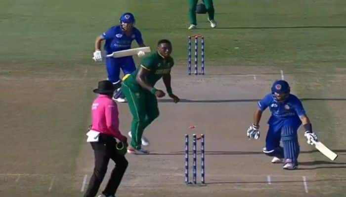 Afghanistan Batter Rahmat Shah's Bizarre Double Deflection Run Out Goes Viral, Fans Call It 'Worst Way To Get Out' - Watch