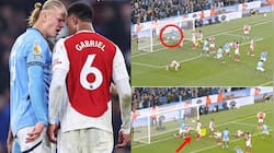 WATCH: Haaland Throws Ball At Gabriel's Head After City's Goal Vs Arsenal