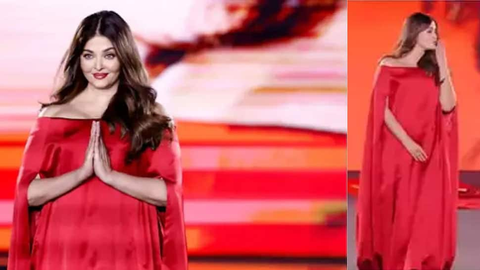 Paris Fashion Week 2024: Aishwarya Rai Blows Kisses On Ramp In Red Hot Balloon Hem Dress, Greets French Audience With 'Namaste'