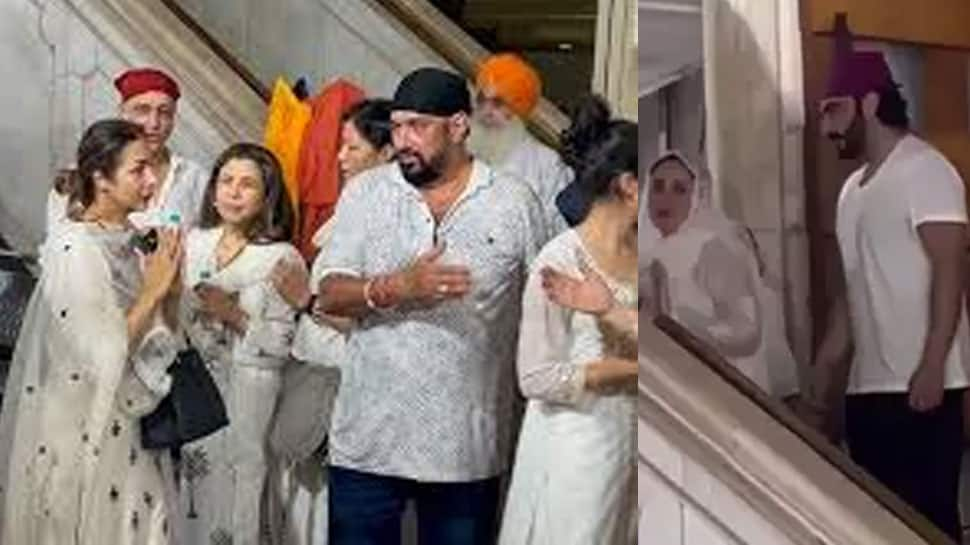 Malaika Arora Attends Father Anil Mehta&#039;s Prayer Meet; Arjun Kapoor Makes His Presence Too