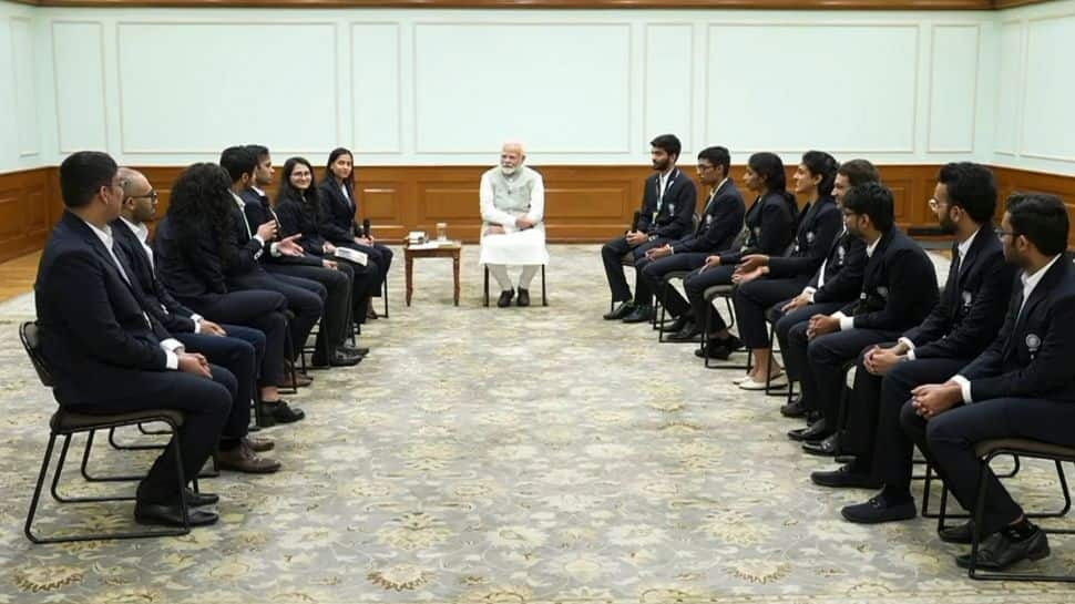 India’s PM Narendra Modi Meets Indian Chess Players After Their Historic Stint In Chess Olympiad 2024