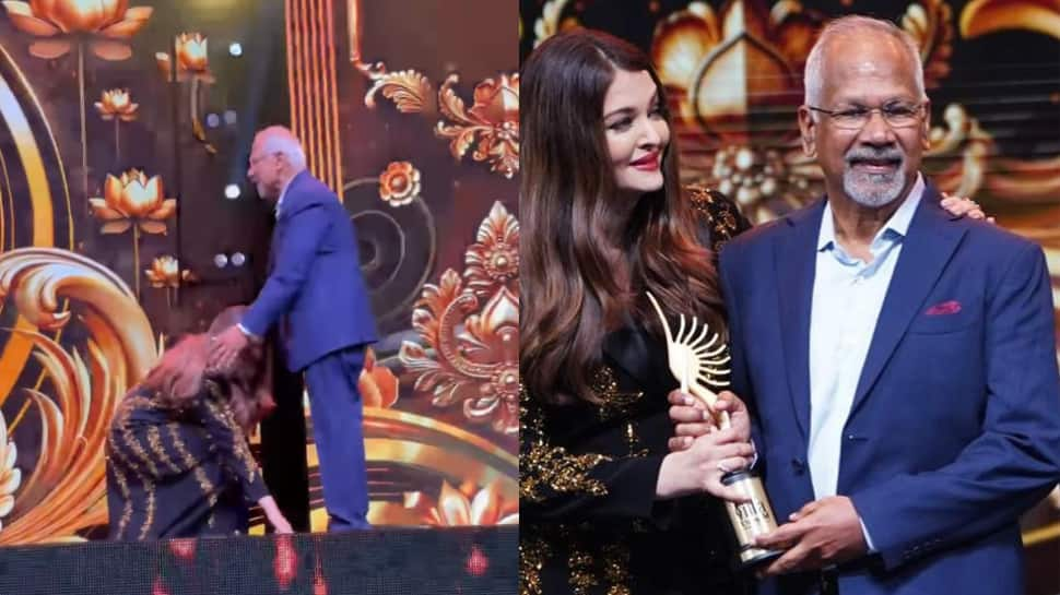 Aishwarya Rai Bachchan Touches Mani Ratnam Feet At IIFA Utsavam 2024 - WATCH