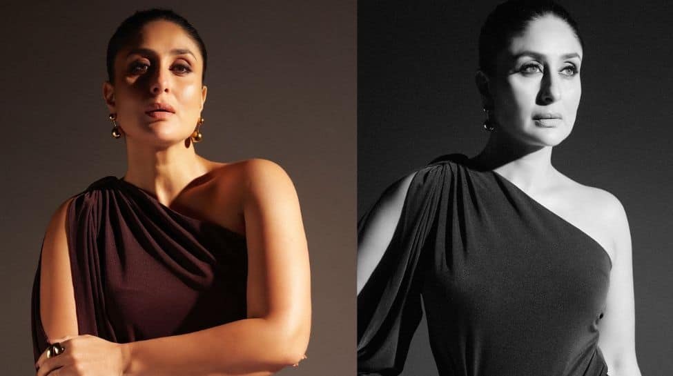 Kareena Kapoor Slays In Luxe Wine Maroon Jumpsuit, Asks Fans To Choose: Colour Or B&amp;W