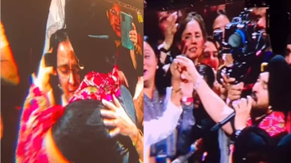 Diljit Dosanjh&#039;s Mother Gets Emotional As He Introduces Family At Manchester Concert