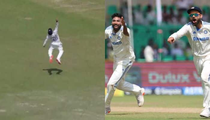 Rohit Sharma Takes Stunning One-Handed Catch, Kohli &amp; Siraj&#039;s Reaction Goes Viral During India vs Bangladesh 2nd Test In Kanpur - Watch