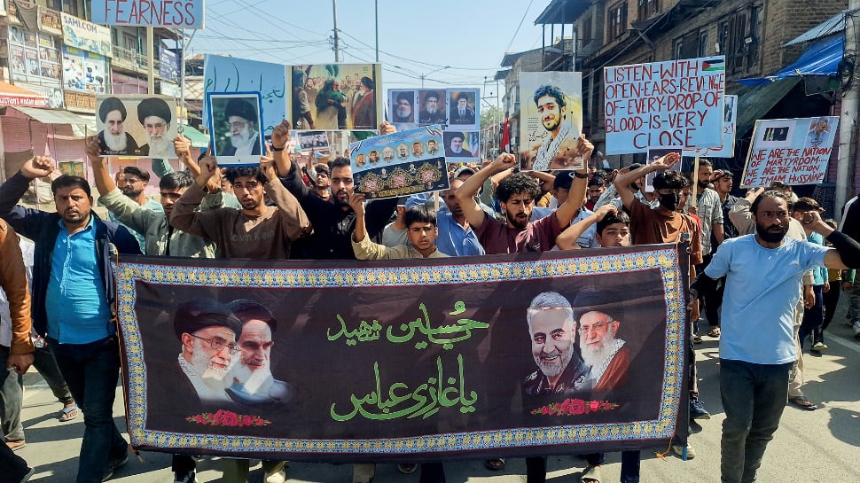 Protests Continue For 3rd Day In Parts Of Kashmir Over Hezbollah Leader Nasrallah&#039;s Killing