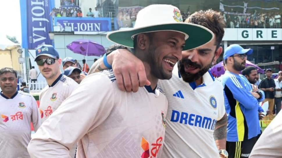 Virat Kohli Gifts Bat To Shakib Al Hasan Post IND vs BAN 2nd Test, Heartwarming Gesture Goes Viral