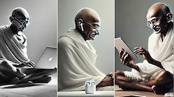 Gandhi Jayanti 2024: AI Imagines Mahatma Gandhi Using iPhone, iPad, iMac