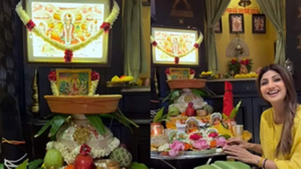 Navratri 2024: 'Mata Ka Darbaar’ All Decked-Up At Shilpa Shetty's House