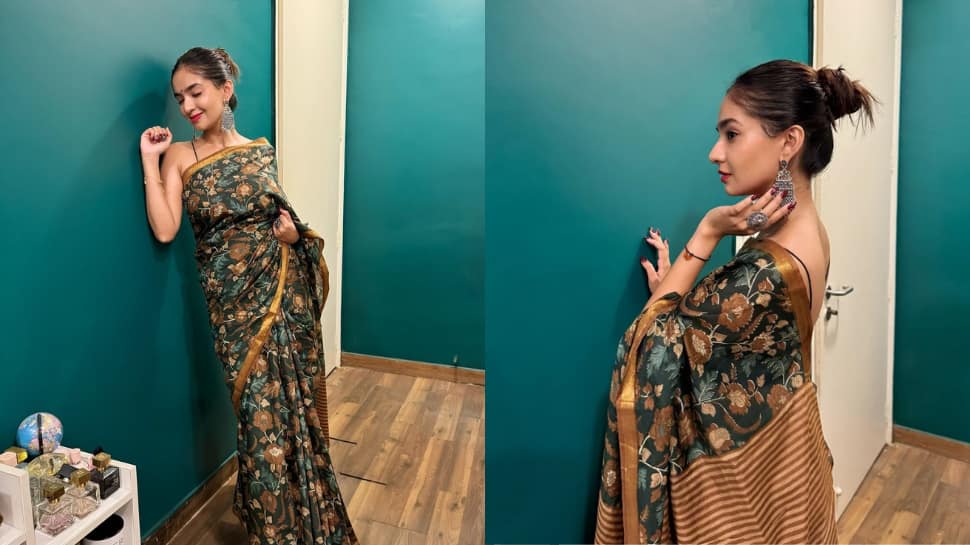 Anushka Sen Celebrates Durga Puja In Style - In Pics