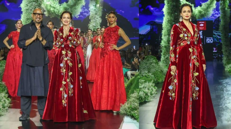 Dia Mirza Shines On The Runway, Talks Sustainability And Style At Lakme Fashion Week X FDCI