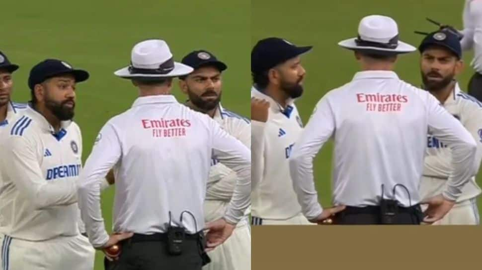 Rohit Sharma, Virat Kohli's Heated Argument With Umpires As Bad Light Halts Day 4 Play In Bengaluru Test- WATCH