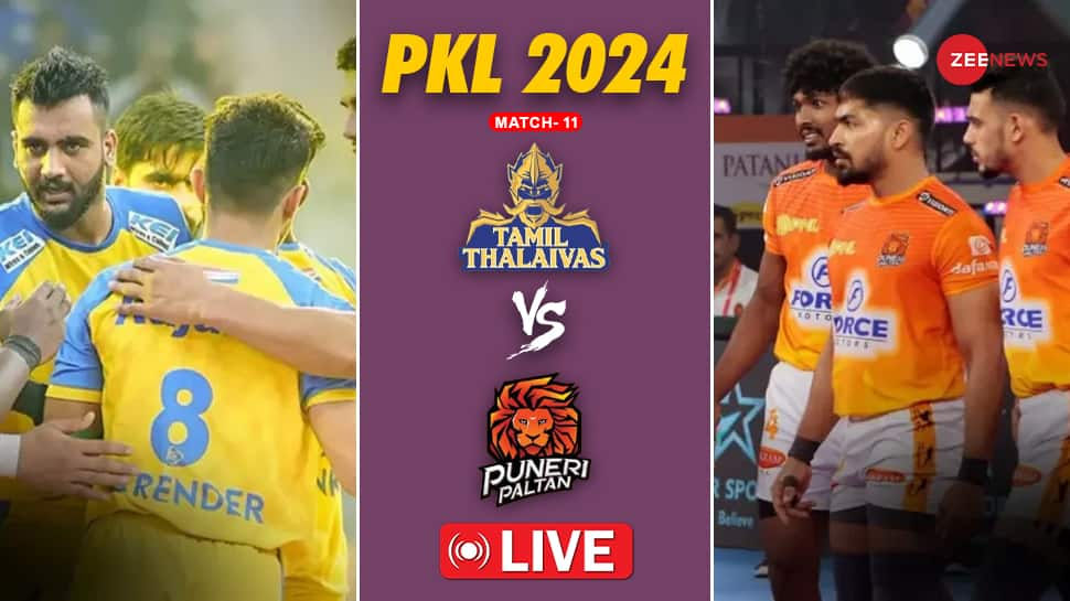 LIVE Tamil Thalaivas vs Puneri Paltan PKL 2024 Live Score and Updates