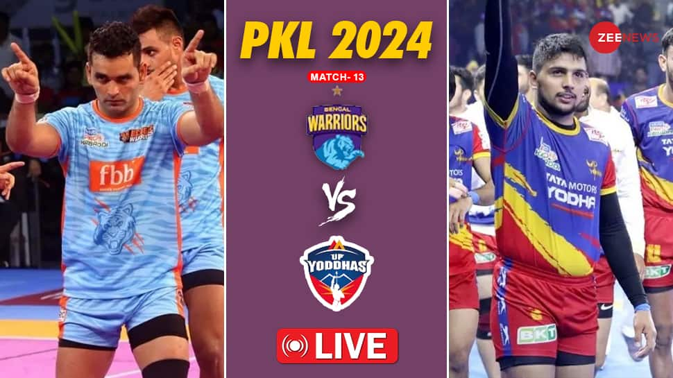 Bengal Warriors and UP Yoddhas pkl 2024 live score and updates ben vs