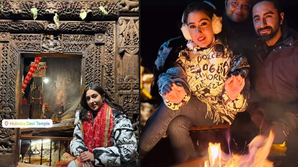 Sara Ali Khan Seeks Blessings At Hidimba Temple In Manali, Begins Shooting With Ayushmann Khurrana For Next