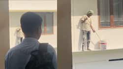 Viral Video: Laborer Halts Work For National Anthem, Igniting Online Debate