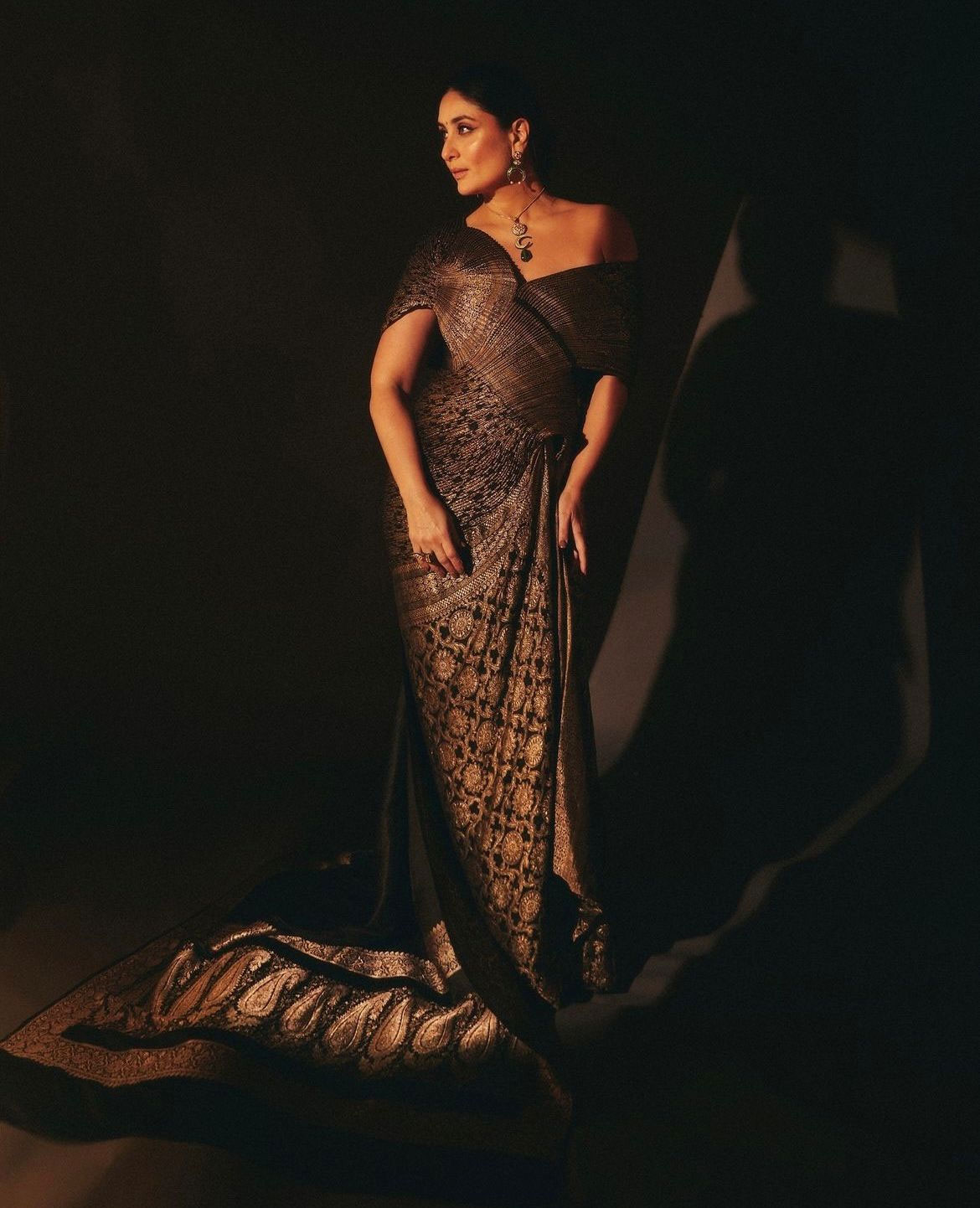 Kareena Kapoor in Corded Drape Custom Amit Agarwal