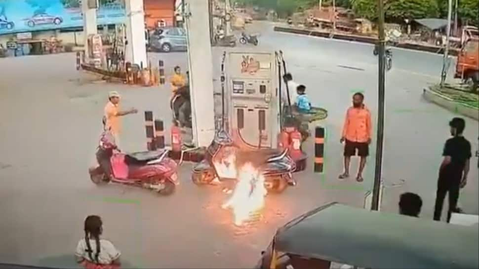 On Dare Drunk Man Ignites Hearth At Petrol Pump In Hyderabad, Video Goes Viral