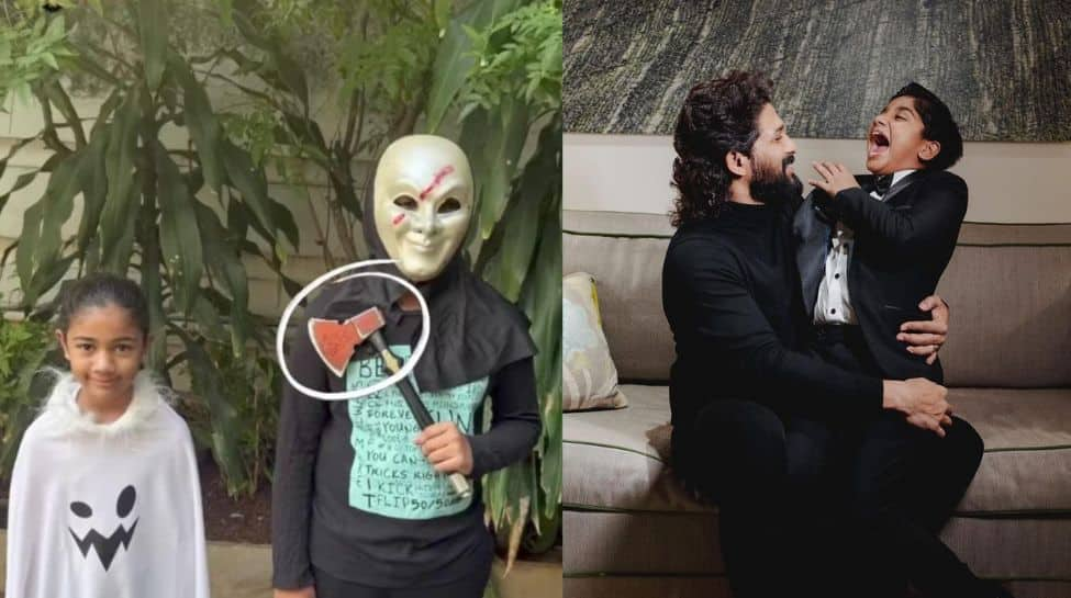 Allu Arjun's Son Ayaan Takes Center Stage With Pushpa Axe In Adorable Halloween Moment