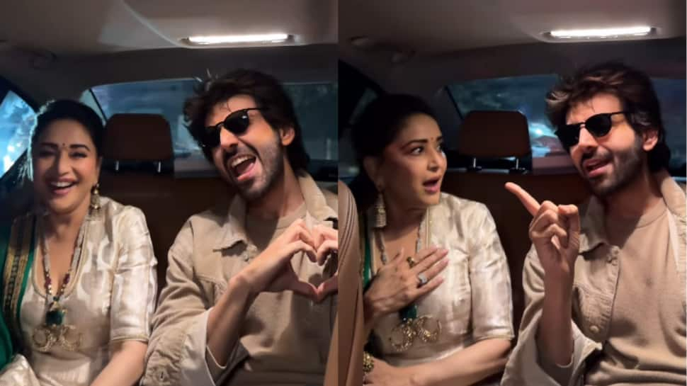 Madhuri Dixit And Kartik Aaryan Groove To 'Bhool Bhulaiyaa 3' Title Track Ahead Of Film Release