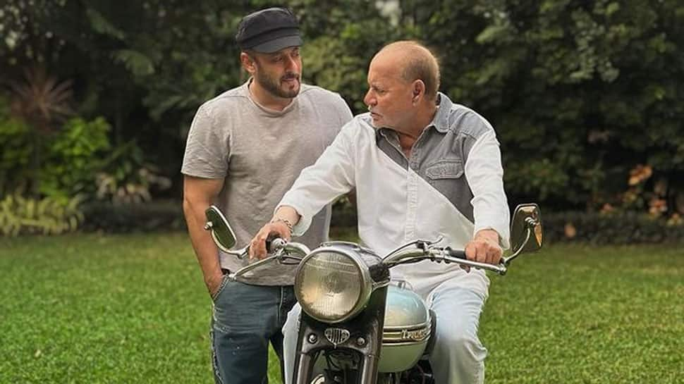 Salman Khan Drops Pics With Father Salim Khan’s First Bike