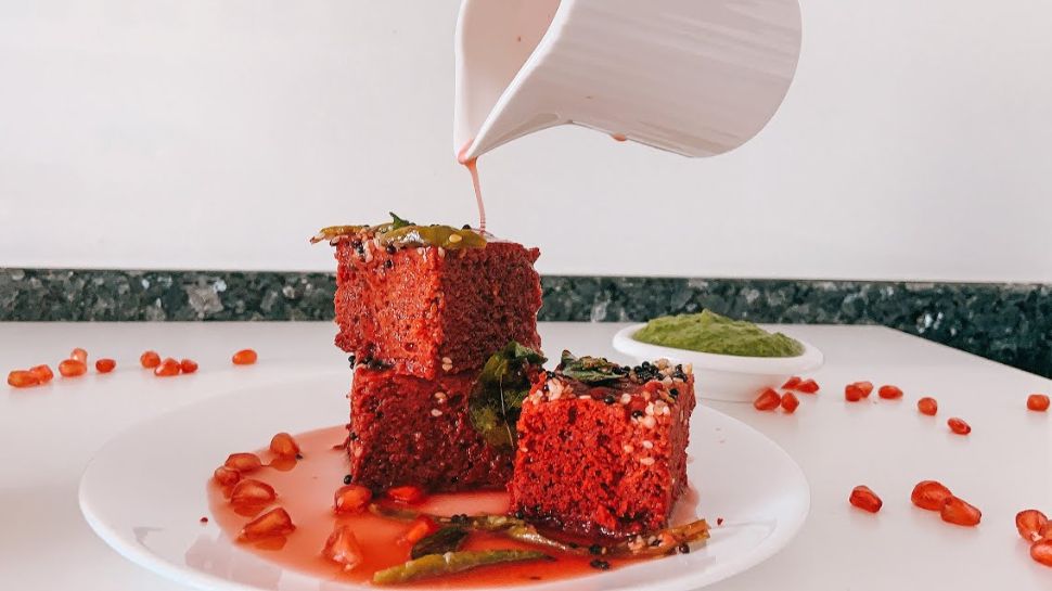 Beetroot Dhokla