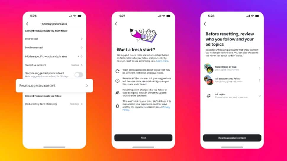 Instagram To Launch 'Reset Feed' Feature For Better Video Suggestions Across Reels And Explore Pages; Here's How to Refresh  Feed