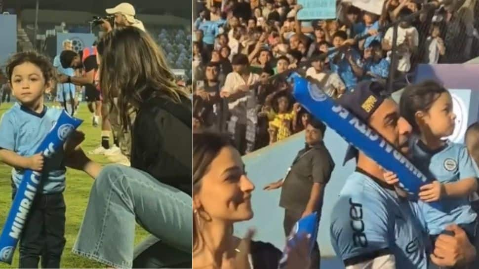 Ranbir Kapoor Twins With Daughter Raha In Matching Jerseys At Indian Super League Match